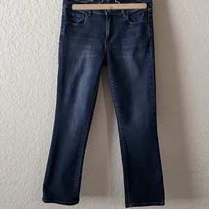 Loft outlet dark blue jean pants size 2 modern kick crop